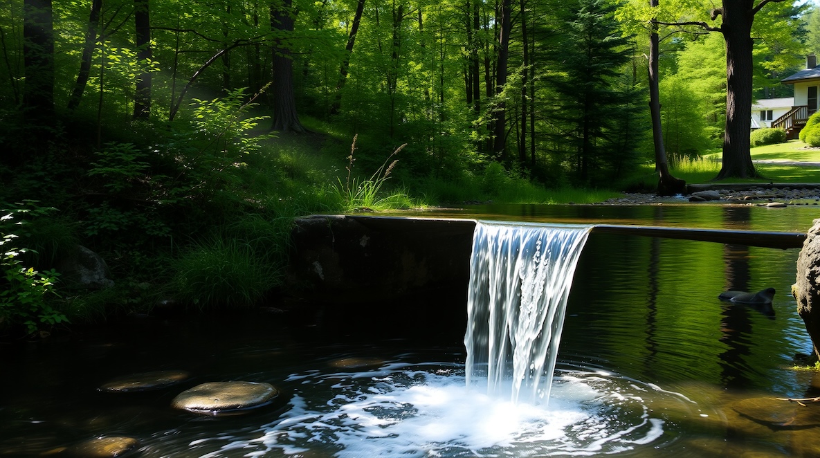 Scenic waterfall background